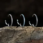 Septum Ring ASTM F136 Titnaium Side Gems Clicker Septum Segment Ring Body PiercingJewelry