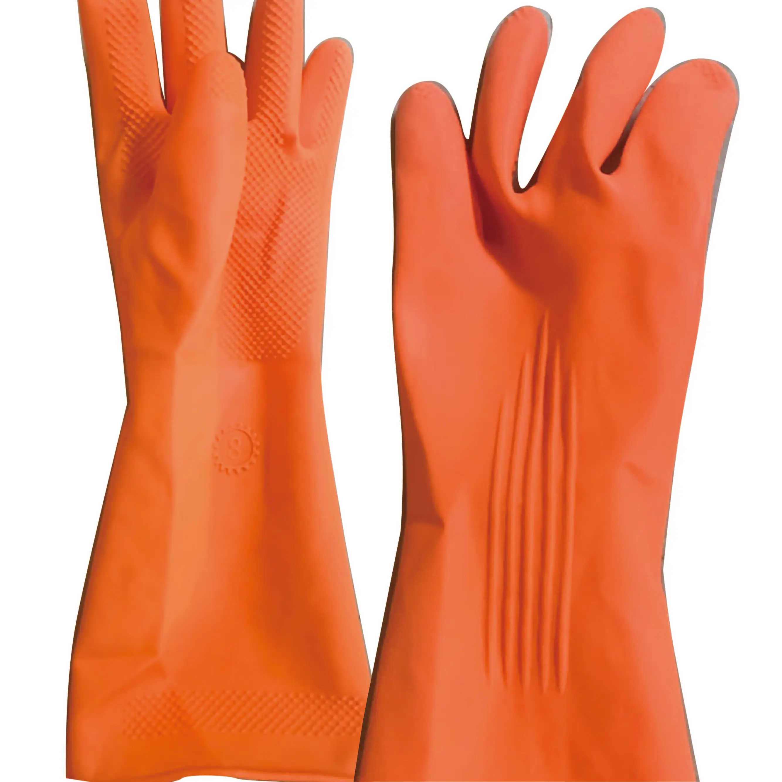 working rubber gloves