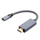 To ULT-unite New Product Ideas 20cm Grey 4K 60Hz USB-C To HDMI Adapter