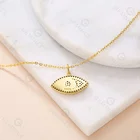Necklaces Necklaces Gemnel New Design Fashion Women Pave Crystals Mother Pearl Eye Pendant Necklaces Jewelry 2021