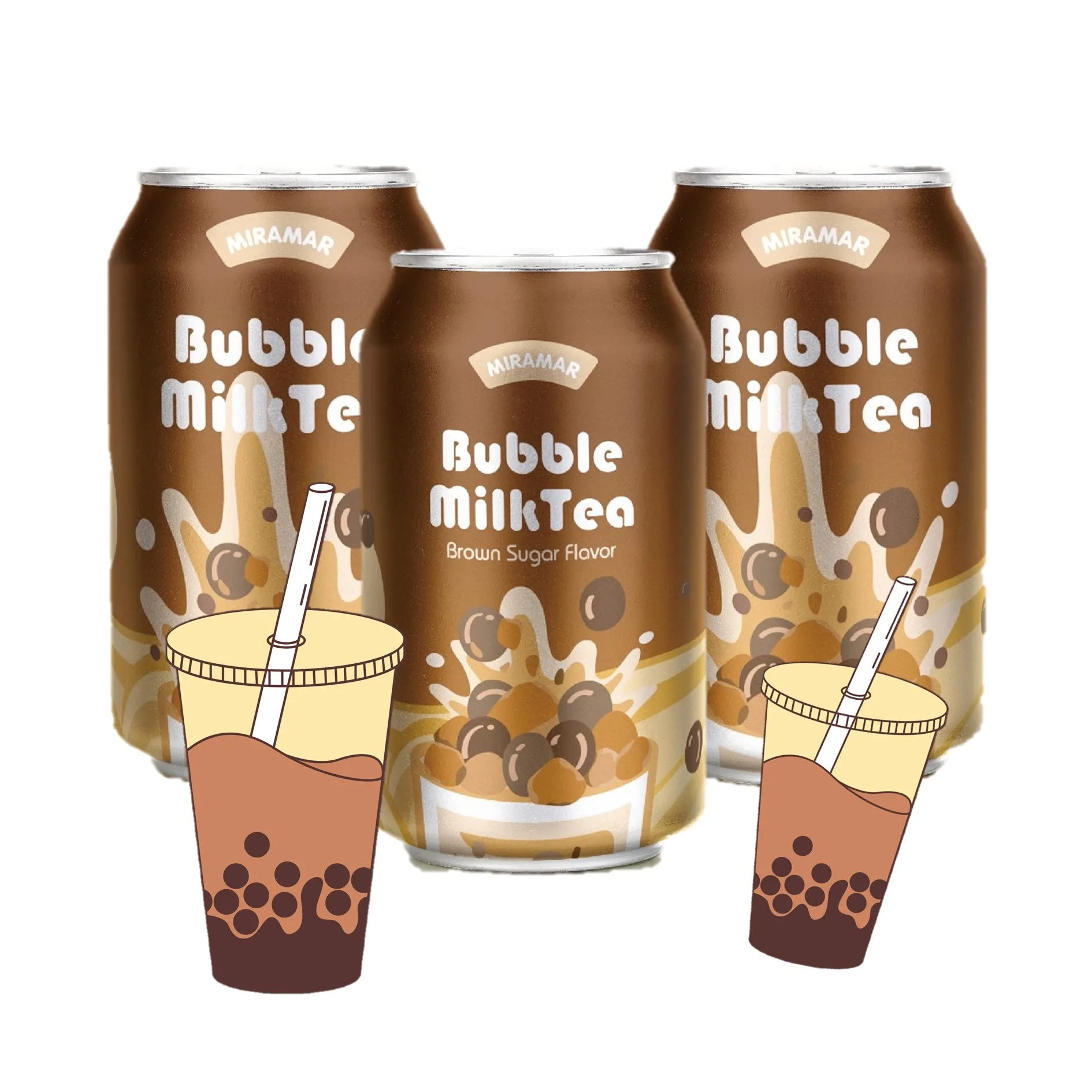 sweet sweet bubble milk tea with brown sugar flavor 320ml