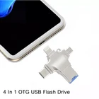 Flash 4-64GB USB 3.0 4 In 1 OTG USB Flash Drive PenDrive TYPE C Micro B Memory Stick For IPhone