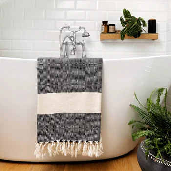 Organic Cotton Handmade Luxury Hammam Towel, Blanket for Beach, Bath, Gym, Sauna, Hammam, Spa, Pool, Beach Towel