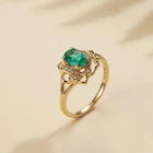 18k Gold Diamond Ring Rings Gold Ring Rings Ring Silver 18K Gold Emerald Diamond Ring Gold Jewelry Cheap Real Gold Rings