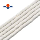 Beads White Beads Top Quality 1x6mm White Polymer Clay Heishi Gemstone Loose Beads For Jewelry Making