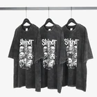 T-shirt Tshirt With Pattern Sublimation Vintage T-shirt Custom Enzyme Wash Custom Printed Faded Tshirt