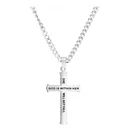 Sterling Silver Jewelry Joycuff High Polished Sterling Silver Necklaces Cross Pendant Necklace Jewelry