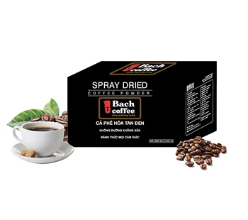 Bach Viet Nam Pure Black Instant Coffee - (2gr/sachet x 15 sachets/box)- Natural Coffee Powder Flavour