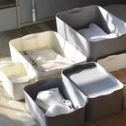 Storage Plastic Box L -Stackable Plastic Dustproof Storage Box With Lid Storage Boxes Bins