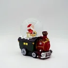 Resin Wholesale OEM Resin Glitter Multicolor Elf Pattern With Light Christmas Crystal Ball Snow For Decoration