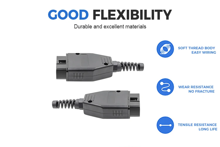 product oem odm obd2 obd ii male 16pin 12v connector for diagnostic tools with sr-4