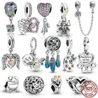 Charm MEENOY 2021 New 925 Sterling Silver Kitten And Pink Dumbbells Fish Charm Bead Fit Pandora Bracelets DIY Jewelry