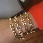 Bangle Women Girls Barefoot Jewelry Sterling Silver Italian Link Chain Bangle Bracelet