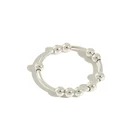 Rings Rings H-R9019 S990 Sterling Silver Beaded Rings Round Fashion Simple Rings For Women