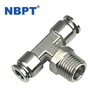 Push Lock Push In Fittings NBPT Certificated Rapid 1 Touch Tube Push In Lock Stainless Steel Type Pneumatic Fittings