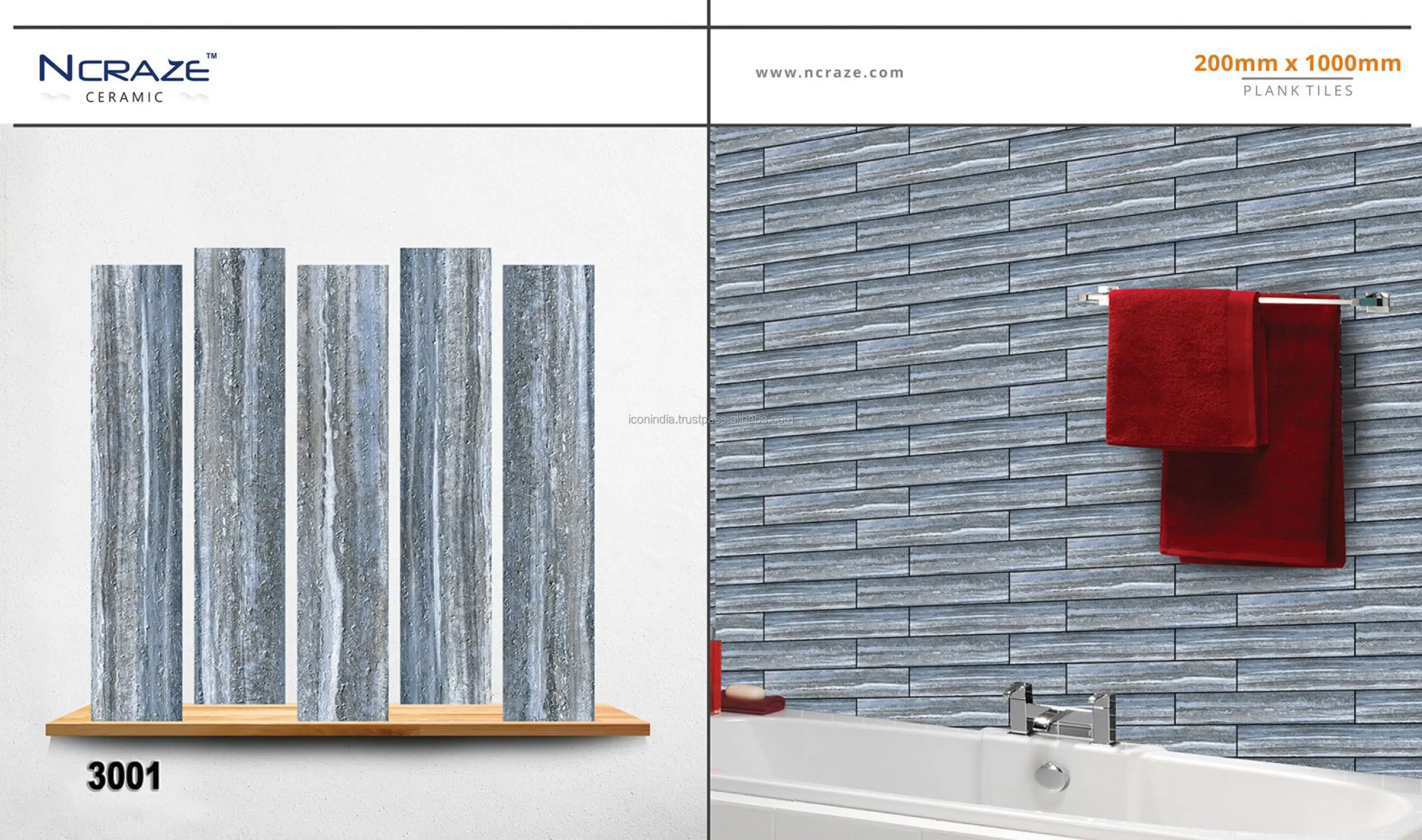 India Wooden Look 200x1000mm Porcelain Flooring Tile At Cheap Price To Give An Authentic Look To Your Villa