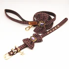 Designer Fancy Cute Rhinestone Pet Cat Dog Collar Necklace Jewelry Luxury Bling Bow Tie Collar And Leash Set