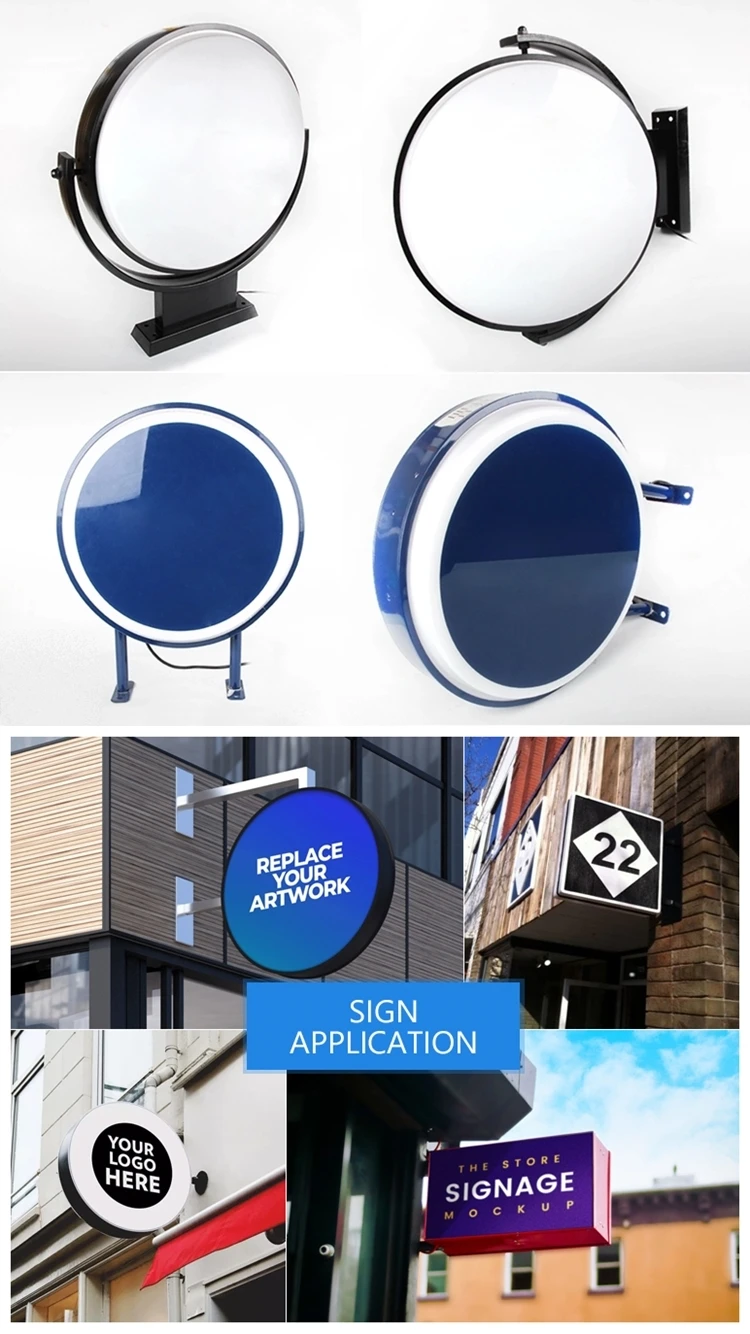 product standard low voltage rust free galvanized steel rectangular lighting plaque address signs houses acrylic box sign-11