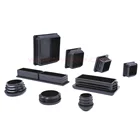 End Tube Cap End Pvc Caps 100mm 200mm 300mm Black Pvc Pipe End Cap/Square End Tube Cap