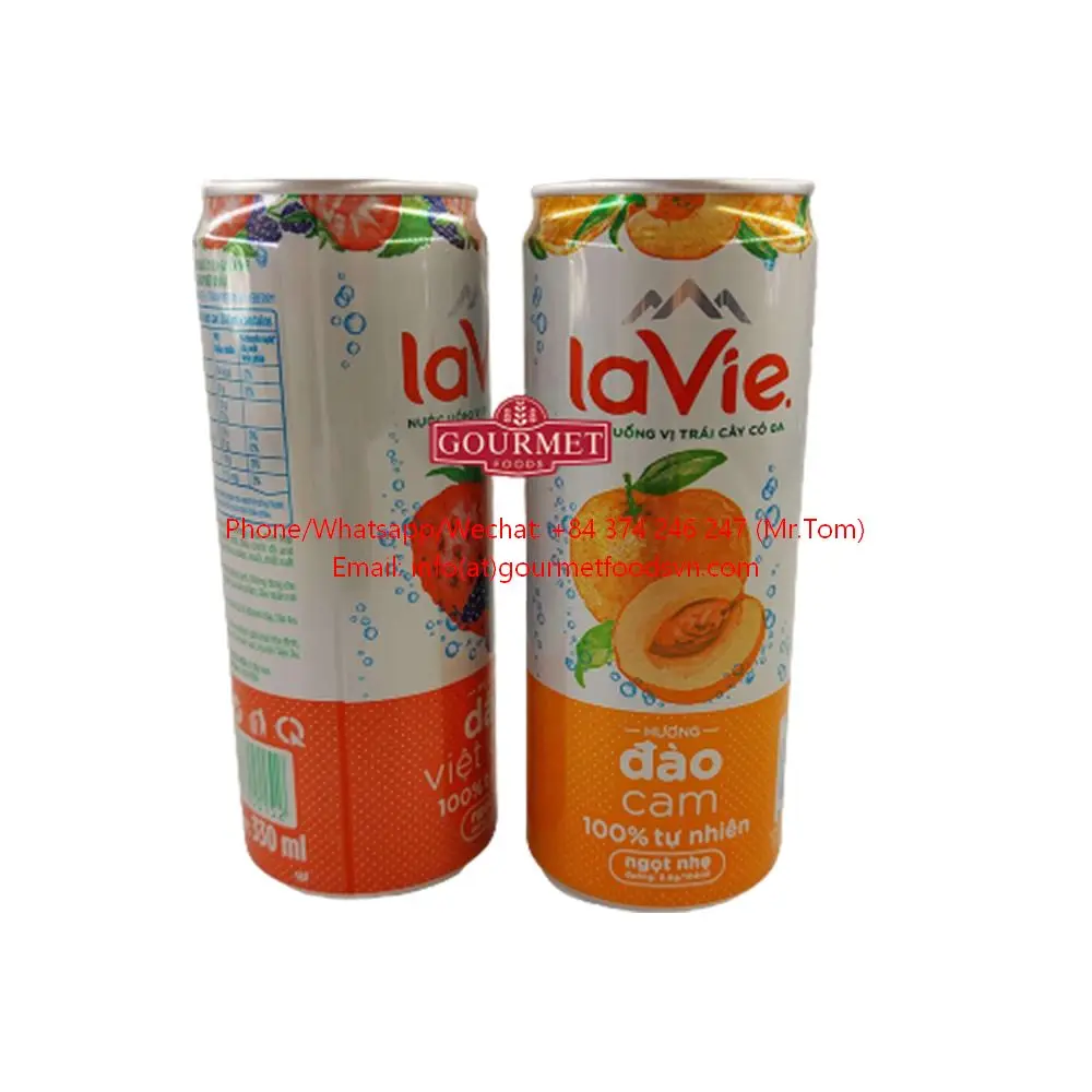 lavie sparkling carbonated drinks peach taste 320ml/ soft drink