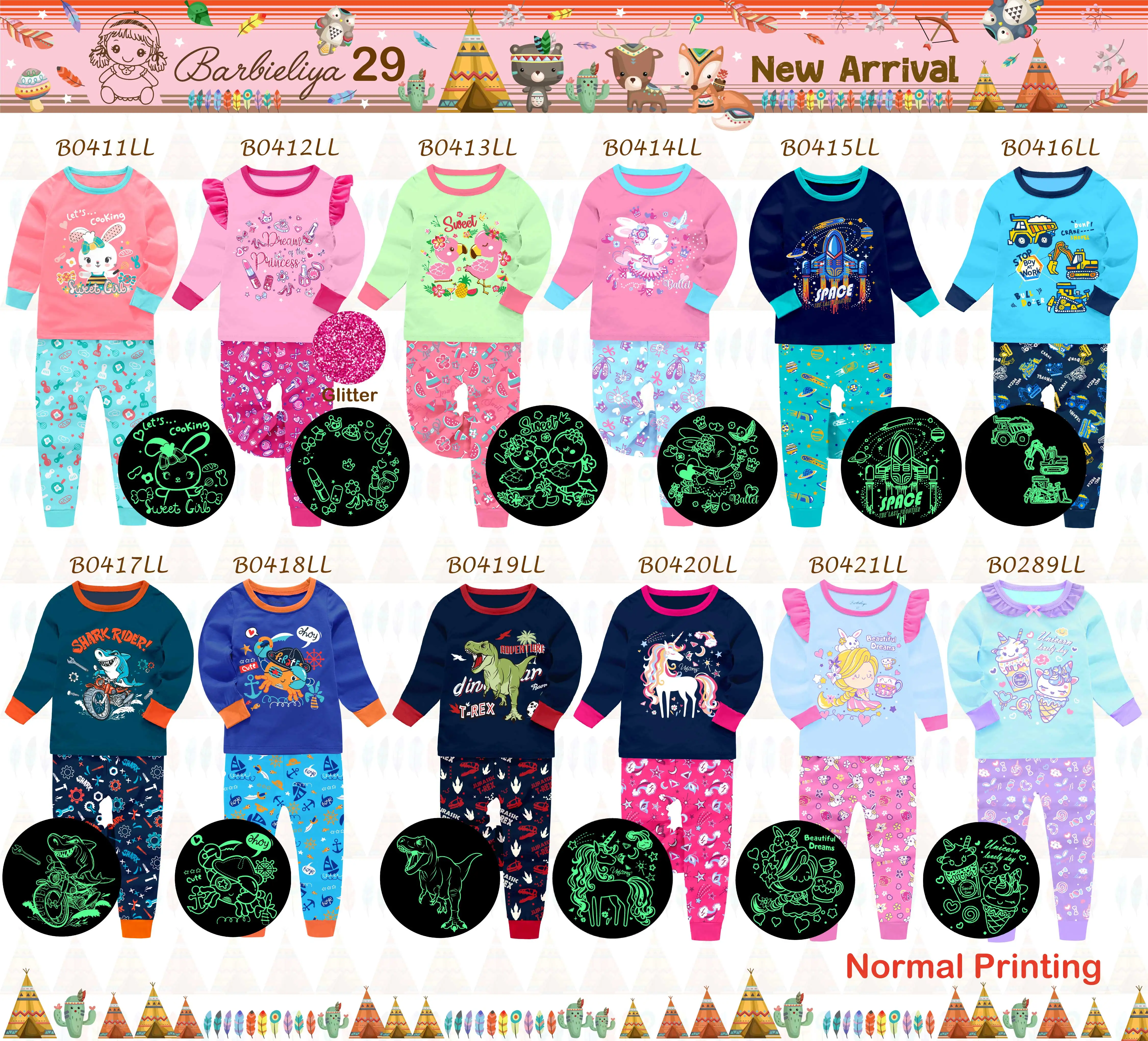 B29.jpg boys pajama sets pijama cotton children wholesale pyjamas