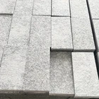G603 Silver Grey Granite Setts With Top Flamed Edge Sawn