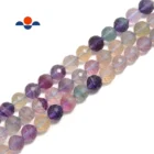 Gemstone Beads 8mm Beads Top Quality 8mm Fluorite Faceted Round Gemstone Loose Beads For Jewelry Making