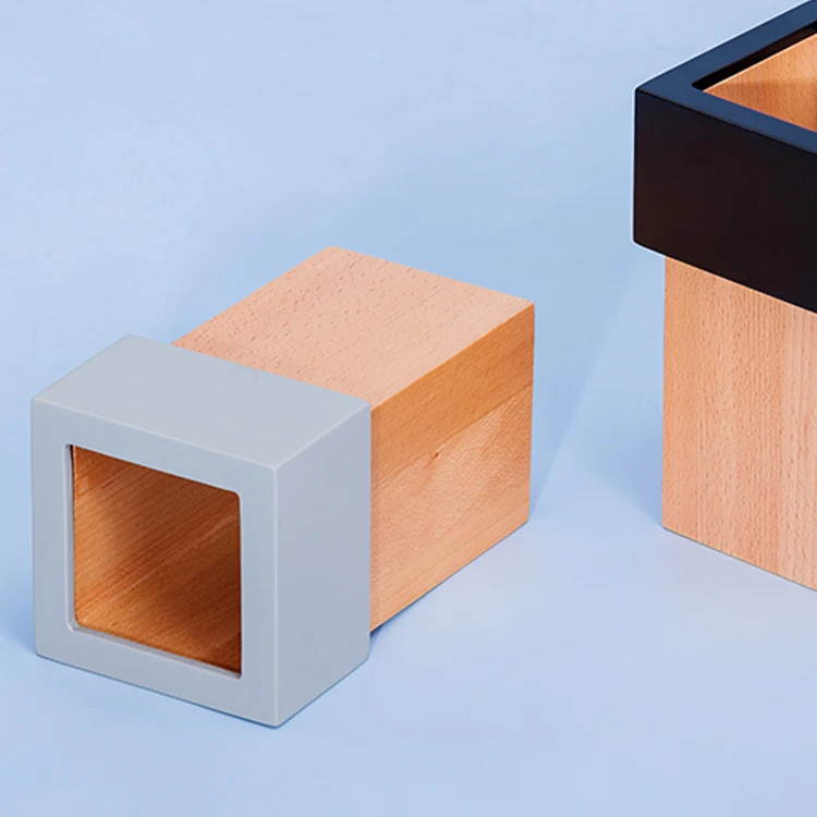 New Creative Design Rectangular Desktop Stationery Storage Box  Wood Student Pen Holder