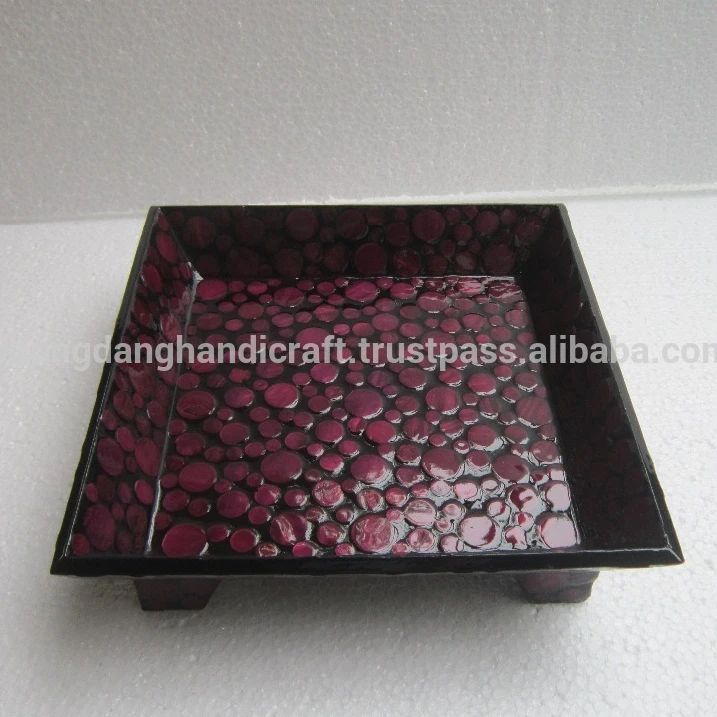 Factory Price Mother of Pearl Inlaid Lacquer Tray made in Vietnam