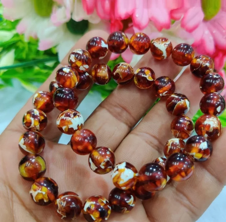 amber crystal beads