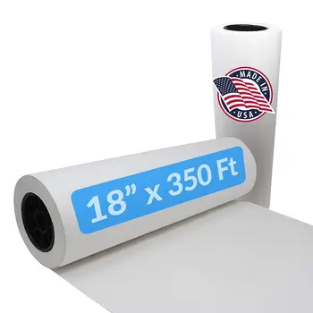 Paper Roll 18 Inch x 350 Feet Bulk Made in USA Unwaxed White Butcher Paper for Smoking Meat Food Grade