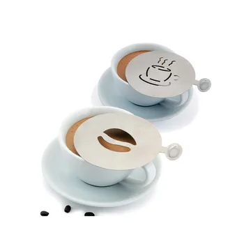 Wholesale custom pattern coffee art tool cappuccino decorating stencils