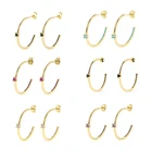 CANNER Minimalist Classic Small Geometric Round Hoop Earring For Woman Brass Huggie Hoop Earrings