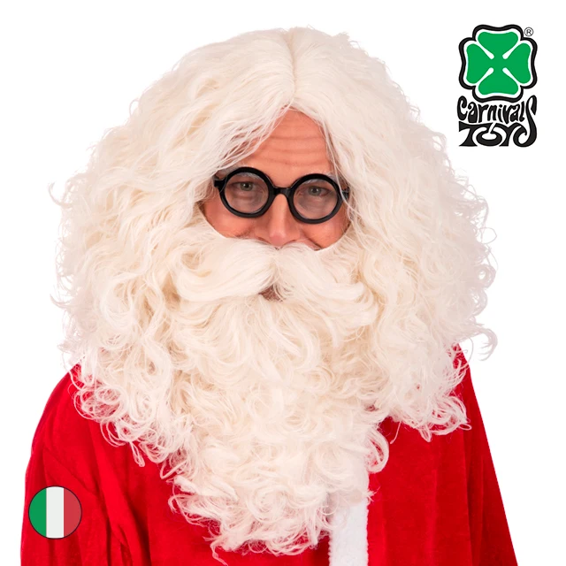 Adult Size Christmas Holiday Santa Clause Santa Costume Hair Wig & Beard New 