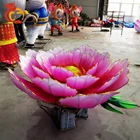 Led Chinese New Year Silk Fabric Lantern Festival Outdoor Decoration Sculpture