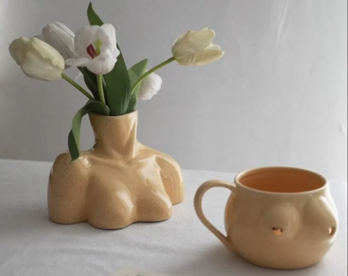 300ml Chic And Feminine Boob Coffee Tea Mugs Ceramic Boobies Mug With