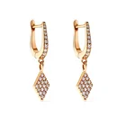 Rose Gold Earrings Latest Design 18 Karat Rose Gold Diamond Exquisite Small Earrings