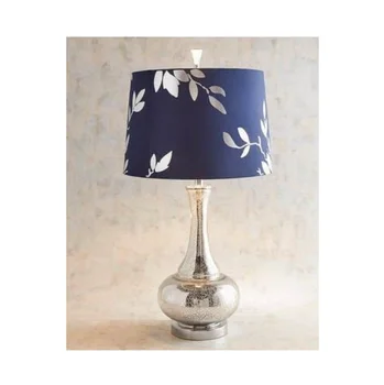 Handmade wholesale modern unique classic decorative stylish elegant Mercury Glass with blue shades dressing Table Lamp