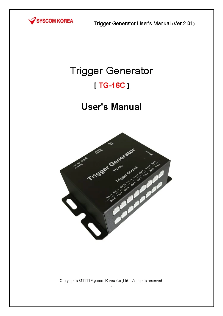 16ch Trigger Generator Tg16c High Quality Signal Generator
