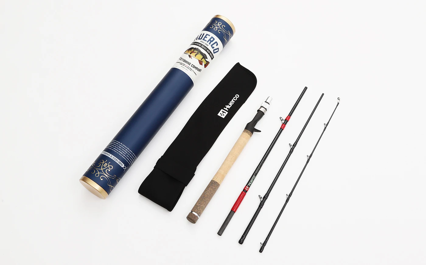 Huerco Travel Fishing Rod Xt5104c Plus Baitcasting Large Peacock Bass
