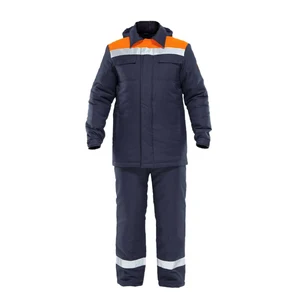 Winter Thick Work Suit for Men Warm Insulated Jacket and Pants Heavy Insulated Workwear Suit for Oil and Gas Industry