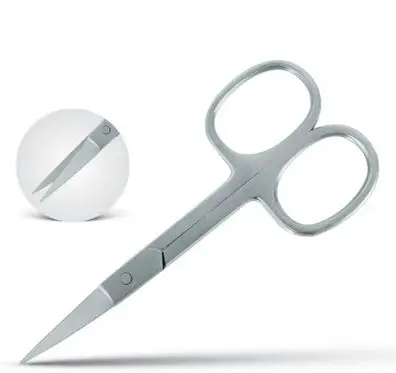 Маникюрные ножницы из нержавеющей стали Прямые острые лезвия и изогнутые для кутикулы