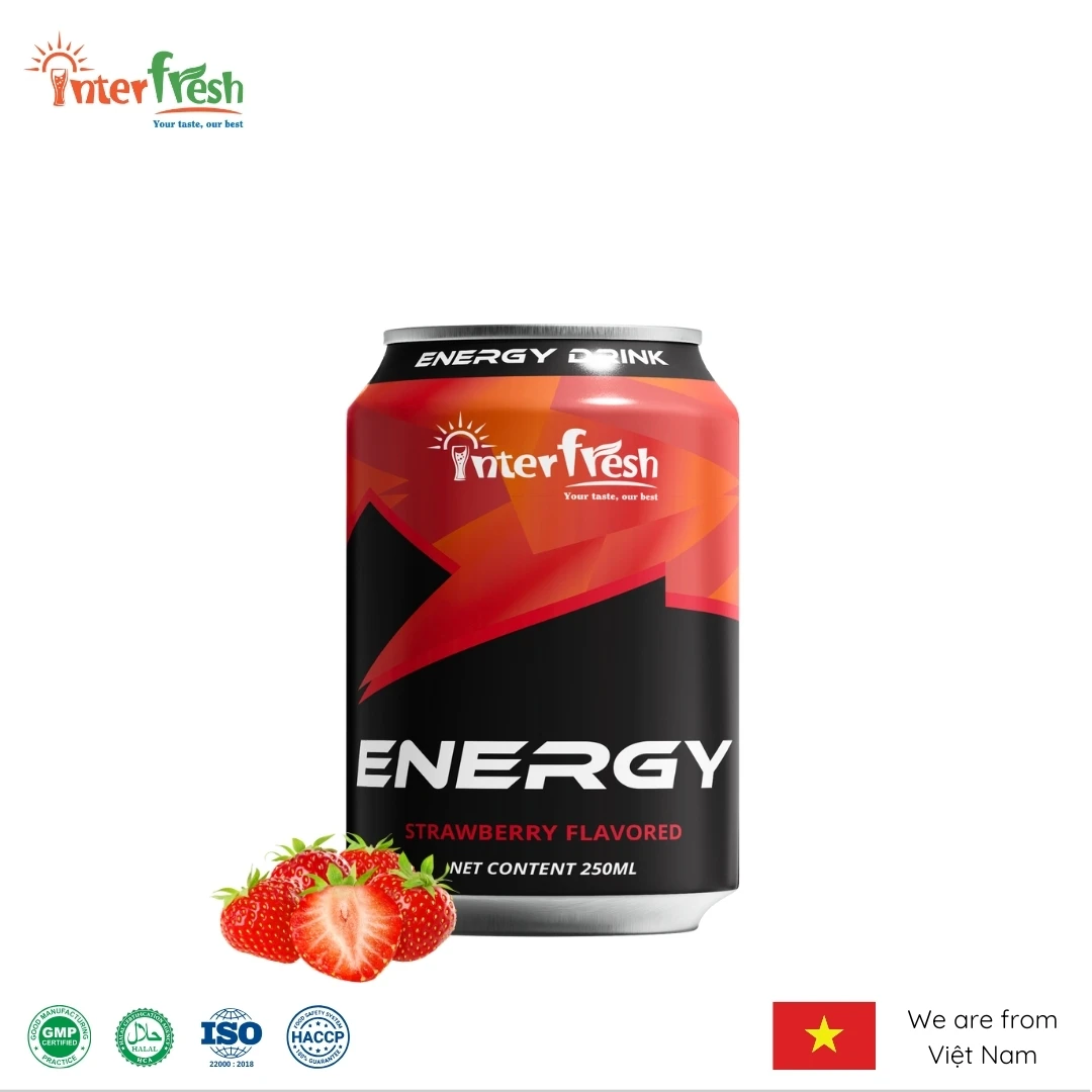 250ml Energy Drinks Strawberry Flavor Vietnam Wholesale Energy Drinks