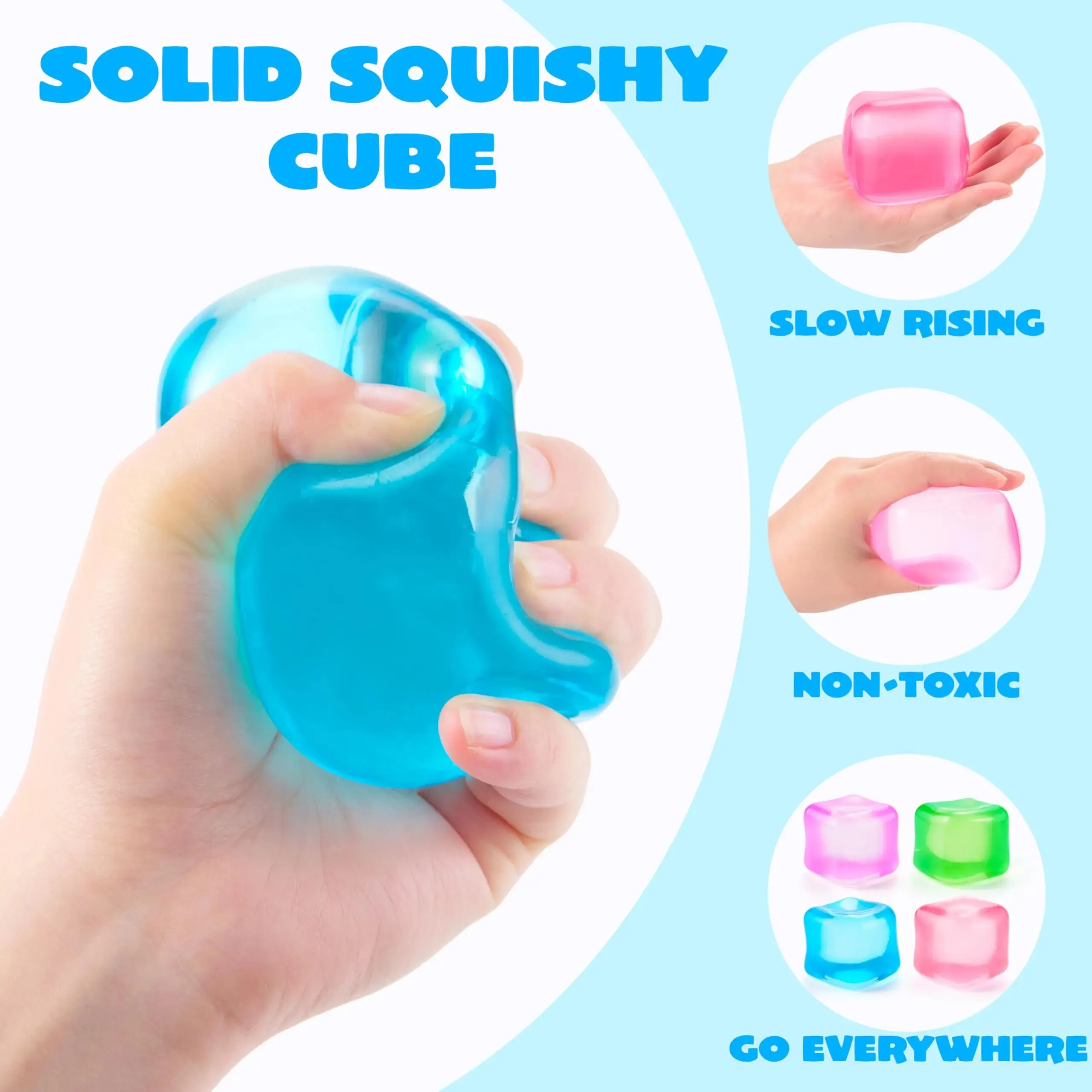 Solid Squishy Cube Features