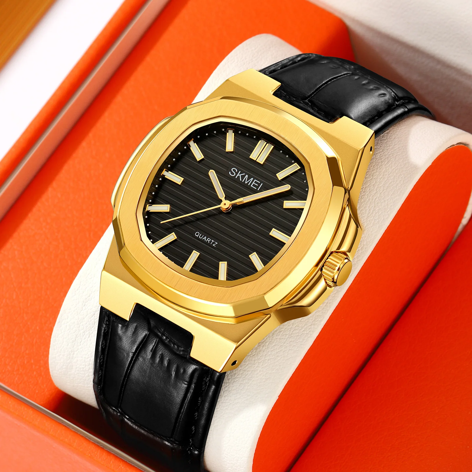 Skmei 2382 Quartz Watch for Men - Simple Fashion Style, Large Dial