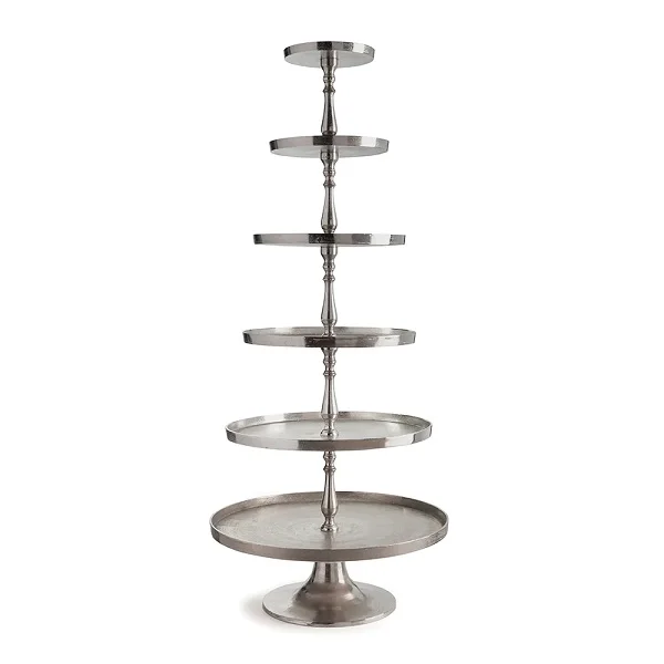 Decorative Cake Display Rack Metal Cast Aluminium Etagere XXL 230 cm Luxury Storage Holder and Rack Square Shape Cupcake Stand