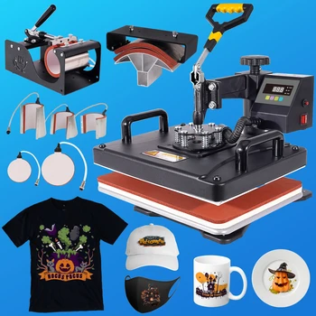 8 In 1 Combo Heat Press Machine Magic Mug Sublimation Machine T-shirt ...