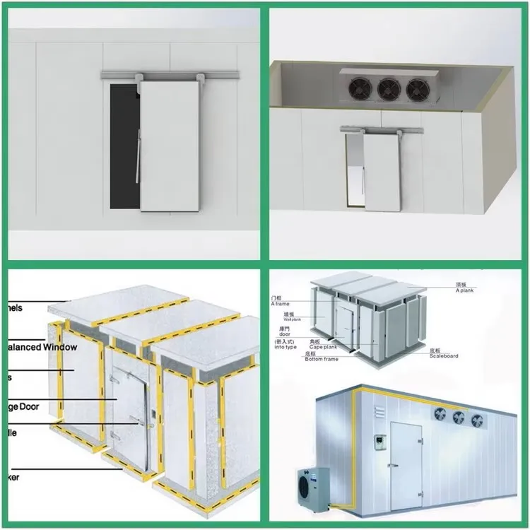 Large cold storage rooms for meat/fish/vegetable processing plants and slaughterhouses