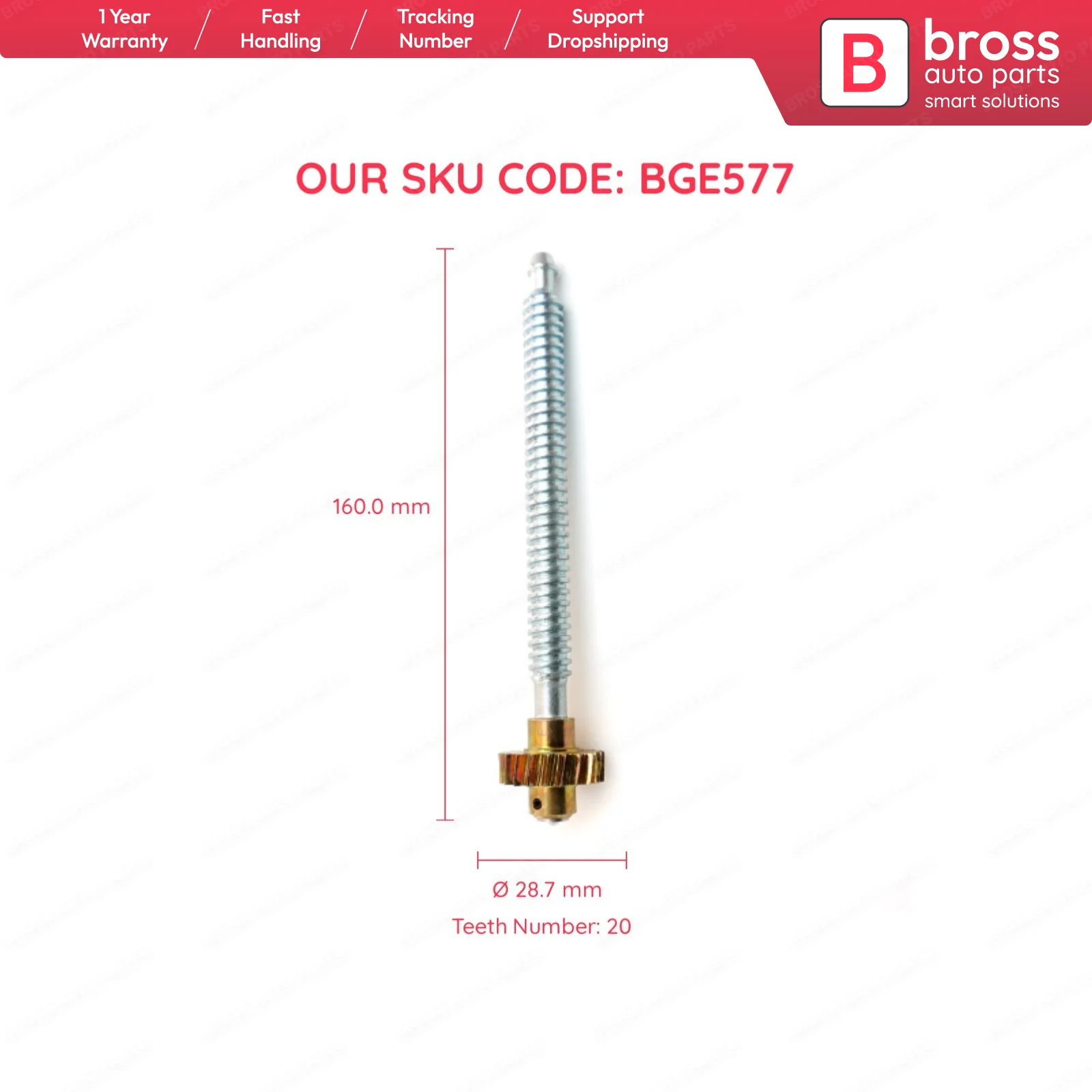 BGE577 Seat Height Adjuster Motor 5609510 Repair Metal Gear 16 cm 