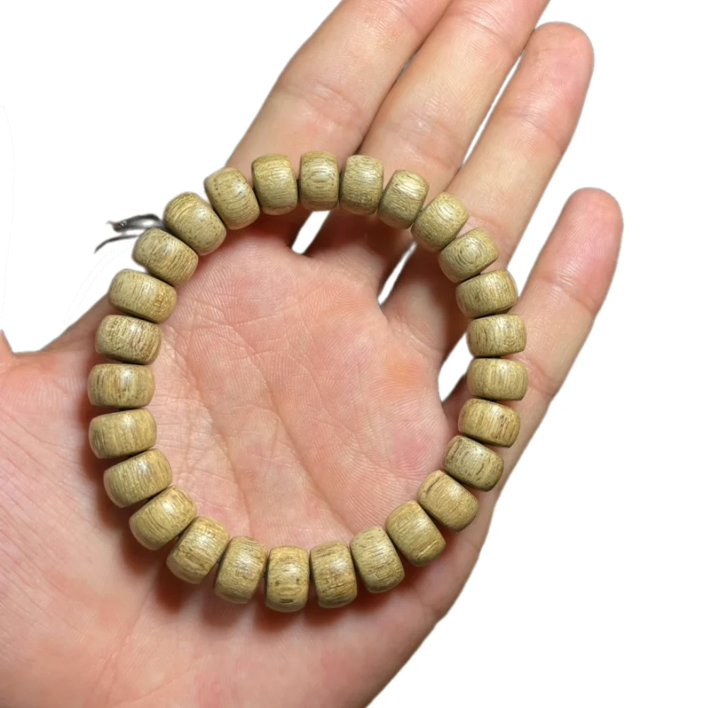 Coolsteelandbeyond Mens Womens Small Brown Wood Beads Bracelet
